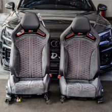 Carbon Fiber Racing Bucket Seats with Base for Audi A5 S5 RS5 A6 S6 RS6 8T3 8T8 C4 C5 C6 C7 C8 C9