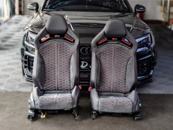 Carbon Fiber Racing Bucket Seats with Base for Audi A5 S5 RS5 A6 S6 RS6 8T3 8T8 C4 C5 C6 C7 C8 C9